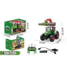 Трактор на радіокеруванні 99-87 A (36) довжина 18 см, масштаб 1:24, гумові шини, додаткове обладнання, акумулятор 3.7 V, пульт керування, в коробці