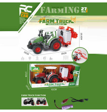 Трактор на радіокеруванні 2688 F (16) 2 кольори, акумулятор - 3.7 V, пульт - 27 MHz, навісе обладнання, підсвічування, їде вперед-назад, повертає, USB-кабель, гумові колеса, рухомі елементи, в коробці