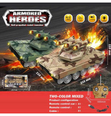 Танк на радіокеруванні 326-166 (60) 2 кольори, підсвічування фар, звуки, акумулятор 3.7V, в коробці