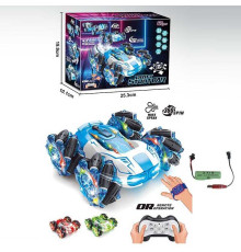 Машина на радіокеруванні HG 4-37 (36/2) 3 кольори, звук, підсвічування, роликові колеса, обертається по колу, парогенератор, пульт 2.4 Ghz + браслет, USB-кабель, в коробці, ВИДАЄТЬСЯ ТІЛЬКИ МІКС ВИДІВ