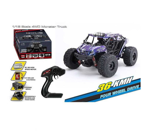 Машина на радіокеруванні HS 18332 (8) акумулятор 7.4 V, USB-кабель, пульт 2.4 G, протиударний корпус, гумові шини, швидкість до 36 км/г, в коробці