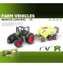 Трактор на радіокеруванні YJ 142-3 (15) акумулятор 3.7. V, USB кабель, пульт керування, масштаб 1:16, причіп, в коробці