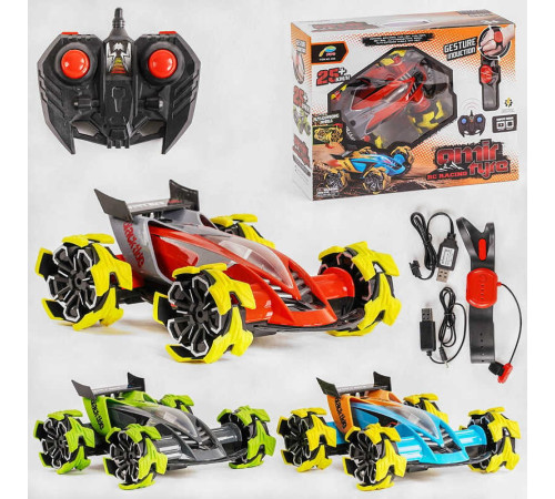 Машина на радіокеруванні D 09 (12) 3 кольори, пульт д/к 2,4 GHz та сенсорний браслет, парогенератор, звук, світло, акум. 7,4 V, у коробці, МІКС ВИДІВ