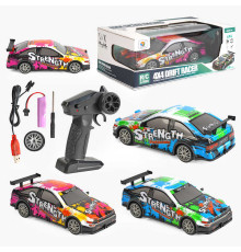 Машинка на радіокеруванні 805-6 A (48) 2 кольори, акумулятор 3.7 V, пульт 2.4 GHz, змінні колеса, гумові шини, підсвічування, викрутка, в коробці