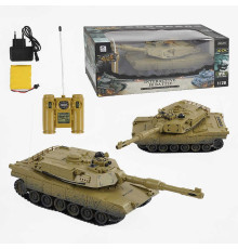 Танк на радіокеруванні 99812 (12) звук, підсвічування, акумулятор 4.8V, пульт 27 Mhz, зарядний пристрій, башта обертається, гумові гусені, в коробці