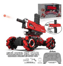 Танк на радіокеруванні SL 8435 A (12) акумулятор 3.7 V, пульт 2.4 GHz, стріляє орбізами, роликові колеса, башта розбирається у пістолет, орбізи, в коробці