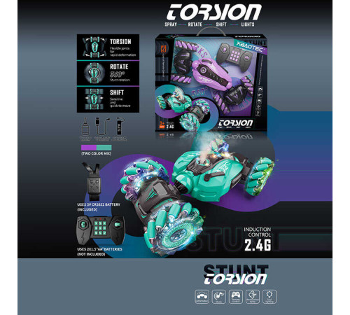 Машина на радіокеруванні XB 1236 (24) акумулятор 3.7 V, USB кабель, пульт 2.4 Ghz, браслет, звук, підсвітка, роликові колеса, парогенерація, обертається на 360, в коробці – в наличии! Купите сейчас у KAZKOVA