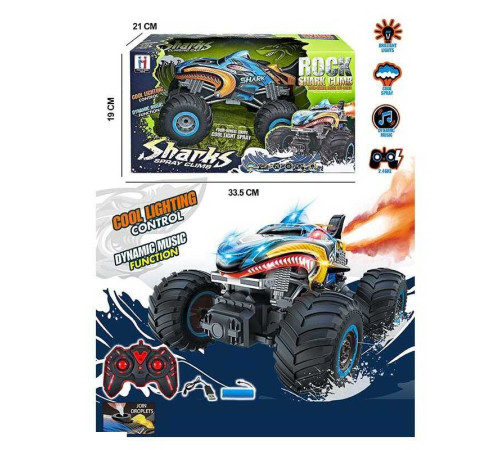 Джип на радіокеруванні MK 724 A (16/2) акумулятор 3.7 V, USB-кабель, пульт керування 2.4 GHz, підсвічування, музика, парогенерація, в коробці