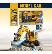 Екскаватор на радіокеруванні 955-226 (36/2) гусеничний хід, акумулятор 3.7 V, USB кабель, парогенерація, підсвічування, рухомий ківш, в коробці