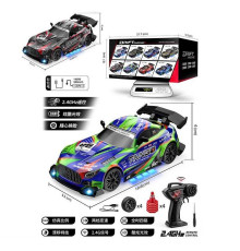 Машина на радіокеруванні CV-E 82 (36) 2 кольори, протиударний корпус, викрутка, акум. 3.7V, USB-кабель, підсвічування, пульт 2.4G, масштаб 1:24, змінні колеса, дорожні конуси, режими швидкості, в коробці