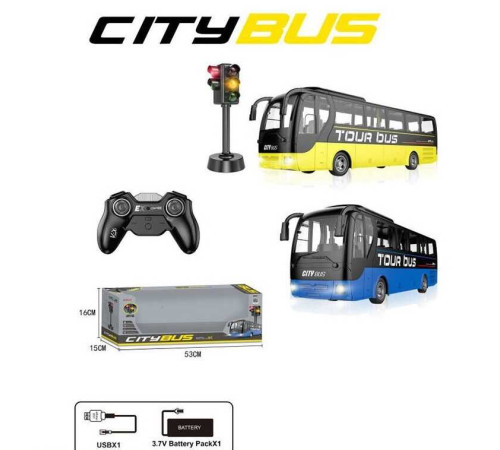 Автобус на радіокеруванні 666-699 LA (18) 2 види, в коробці, ВИДАЄТЬСЯ МІКС