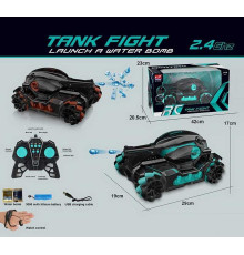Танк на радіокеруванні HD 3988 (12) звукові та світлові ефекти, стріляє орбізами, управління пультом та браслетом, 2 кольори, в коробці