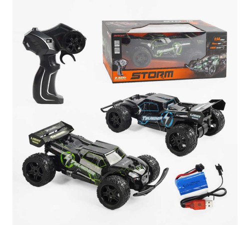 Машина на радіокеруванні 666-830 A (16) 2 кольори, підсвічування, акумулятор 7.4 V, пульт 2.4 GHz, гумові шини, в коробці