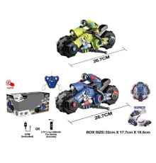 Мотоцикл на радіокеруванні MK 10 A 01/02 (18) 2 види, масштаб 1:10, акумулятор 3.7 V, пульт - 2 GHz, USB - кабель, підсвічування, обертання 360°, дрифт, в коробці