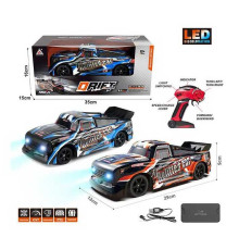 Машина на радіокеруванні 2078 (24) 2 кольори, акумулятор 7.4 V, пульт 2,4 Ghz, на батарейках, підсвічування, дрифт, протиударний корпус,викрутка, комплект коліс, в коробці, ВИДАЄТЬСЯ МІКС