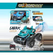 Машина на радіокеруванні MK 752 A (36/2) 2 кольори,"Акула", розмір - 15х13.5х10 см, акум. 3.7 V, пульт - 2.4 GHz, парогенерація, підсвічування, гумові колеса, пляшечка для води, в коробці