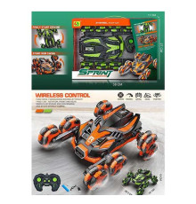 Машина на радіокеруванні 955-182 (16) 2 кольори, 8 роликових коліс, довжина 26 см, обертається на 360°, перевертає передні-задні колеса, акумулятор 3.7V, пульт керування, в коробці