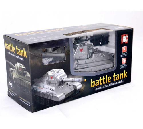 Танк на радіокеруванні 3886 A (24/2) 2 кольори, стріляє пульками, звукові ефекти, пульт 27MHz, гусеничний хід, 4 батарейки АА, блок для заряджання, в коробці