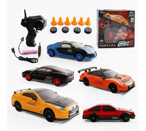 Машина на радіокеруванні SC 24 A 01 / 06 (36) 5 кольорів, акумулятор 3.7 V, підсвічування фар, дорожні конуси, в коробці, ВИДАЄТЬСЯ ТІЛЬКИ МІКС ВИДІВ