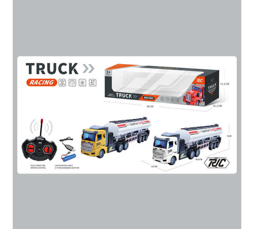 Трейлер на радіокеруванні 939-49 A (48) 2 кольори, бензовоз, підсвічування, акумулятор 3.7V, пульт 27 MHz, USB-кабель, в коробці – в наличии! Купите сейчас у KAZKOVA