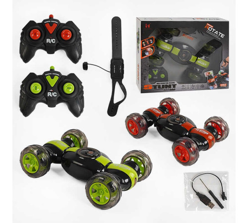 Машина на радіокеруванні LH-C 069-3 (24) 2 кольори, підсвічування, звук, керування: пульт 2.4G та браслет, акум. 3.7V, обертання на 360°, в коробці