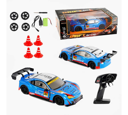 Машина на радіокеруванні 8001 E (24) акумулятор 7.4 V, пульт 2.4 GHz, підсвічування, гумові шини, викрутка, в коробці