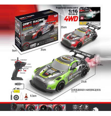 Машина на радіокеруванні YF 668 RC 3 (24) 2 кольори, акумулятор 7.4 V, пульт 2.4 GHZ, 4WD, підсвічування, парогенератор, 2 комплекти коліс, в коробці