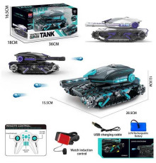 Танк на радіокеруванні HD 5011 (16) МІКС КОЛЬОРІВ, 3 кольори, підсвічування, звук, сенсорне управління, стріляє орбізами, акумулятор 3,7V, в коробці