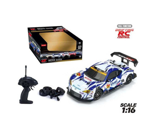 Машина на р/к 20127 GS (12) дрифт, протиударний корпус, додаткові колеса, масштаб 1:16, батарейки, що перезаряджаються, пульт 2.4 G від акум. 9 V, в коробці