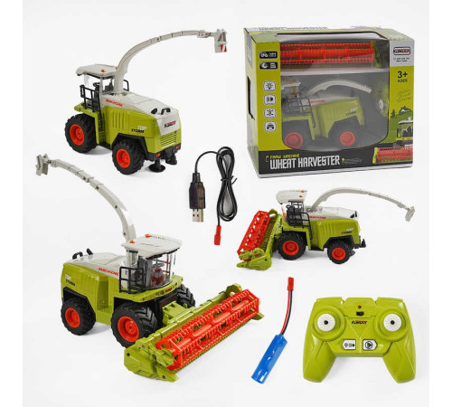 Комбайн на радіокеруванні 6611 (16) звук, підсвічування, акумулятор 3.7V, пульт 2.4GHz, USB-кабель, гумові колеса, масштаб 1:24, в коробці – в наличии! Купите сейчас у KAZKOVA