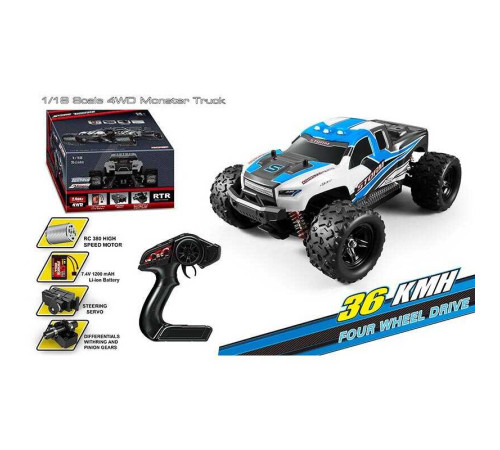 Машина на радіокеруванні HS 18302 (8) акумулятор 7.4 V, USB-кабель, пульт 2.4 G, протиударний корпус, гумові шини, швидкість до 36 км/г, в коробці