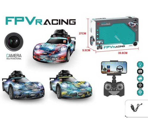 Машина на радіокеруванні LH-C 076 (24) 3 кольори, підсвічування, Wi-Fi камера, додаток, протиударний корпус, гумові шини, тримач для телефону, акум. 3.7V, пульт, USB-кабель, викрутка, в коробці, ВИДАЄТЬСЯ МІКС