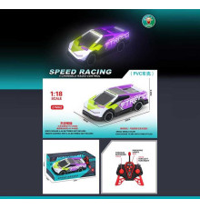 Машина на радіокеруванні US 22010 (48/2) підсвічування, протиударний корпус, гумові шини, пульт 27 MHZ, маштаб 1:18, на батарейках, в коробці