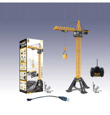 Кран на радіокеруванні 8640 A (18) акум. 3.7 V, USB-кабель, пульт 2.4 GHz, підсвічування, масштаб 1:18, кабіна обертається, підіймає вантаж, в коробці