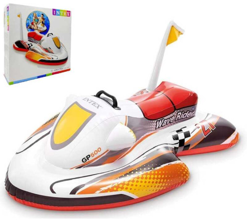 Intex Плотик "Скутер" 57520 NP (6) вініл, 1-о місцевий, від 3 років, з ручкою, рем комплектом, розмір 117х77 см