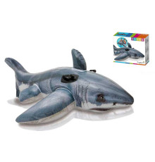 Intex Плотик "Акула" 57525 NP (6) з ручками, розміром 173х104см, від 3 років