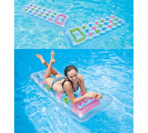 Intex Матрац вініл 59894 NP (12) 2 кольори, розміром 188х71см, вага: 1 кг,