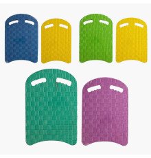 гр Дошка для плавання Д 21385 (1) три кольори, розмір 40х27 см, 2 отвори для рук, у плівці, ВИДАЄТЬСЯ МІКС ВИДІВ