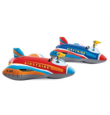 Intex Надувний плотик 57531 NP (6) "Реактивний винищувач" з розприскувачем, 117х104см