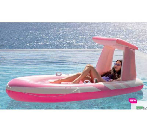 Intex Матрац для плавання 57804 EU (3) "Рожевий райський човен" 244x119x97 см