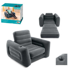 Intex Надувне крісло 66551 NP (2) 117х224х66 см., розкладається, з підставкою для склянки, в коробці