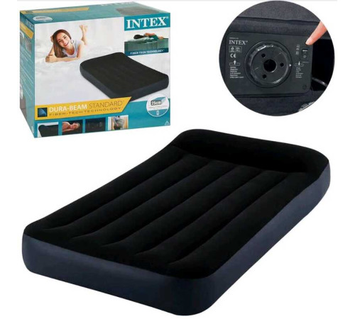 Intex Велюр матрац з підголовником 64146 ND (3) 99х191х25см, із вбудованим насосом 220 V, одномісний, максимальне навантаження 136кг Intex Велюр матрац з підголовником 64146 ND (3) 99х191х25см, із вбудованим насосом 220 V, одномісний, максимальне навантаження 136кг