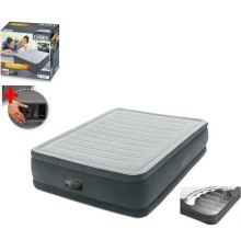 Intex Велюр матрац комфорт квін 64414 NP (2) двоспальний, вбудований насос, розмір 203х152х46 см