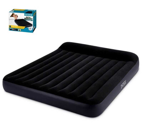 Intex Велюр Ліжко 64144 (2) з підголовником, розмір 183x203x25 см