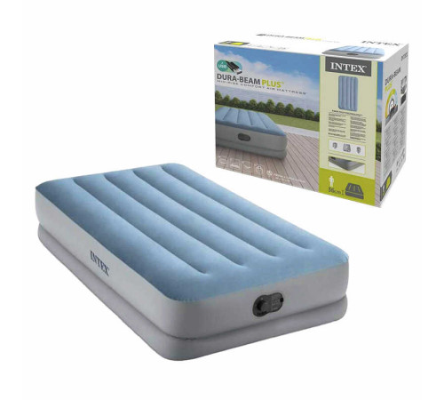 Intex Матрац надувний 64157 (3) 191x99x36см, вага 3,5кг, накачування від будь-якого USB 5В 2A або зовнішнього насоса MID-RISE COMFORT