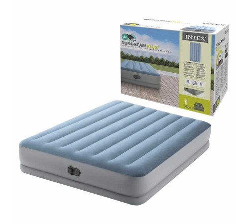 Intex Матрац надувний 64159 (2) 203x152x36 см, накачування від любого USB 5В 2A або від зовнішньго насосу MID-RISE COMFORT