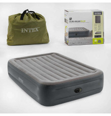 Intex Велюр матрац 64126 NP/ND (2) 152х203/206х46 см, вбудований електричний насос, двоспальний