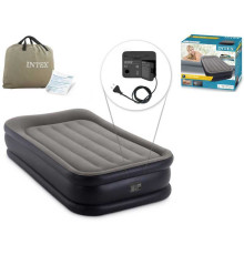 Intex Велюр матрац 64132 NP (3) розмір 99х191х42 см, вбудований електронасос 220V, односпальний