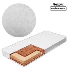 гр Матрац дитячий ортопедичний "Twins" 2050081 NEW КПК білий (12см) КПК (стрейч-жаккард) 60*120*12 см. білий "Homefort"