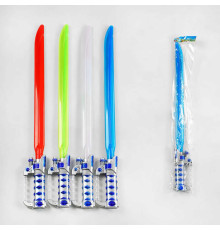 Меч C 52184 (240) 4 кольори, світло, звук, на батарейках, довжина 64.5 см, пакеті, ВИДАЄТЬСЯ ТІЛЬКИ МІКС ВИДІВ